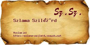 Szlama Szilárd névjegykártya