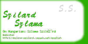 szilard szlama business card